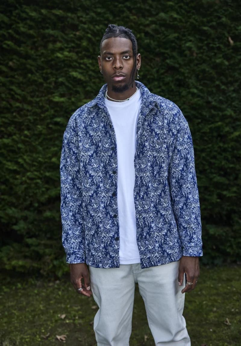Melyise Jacquard Overshirt Kobalt