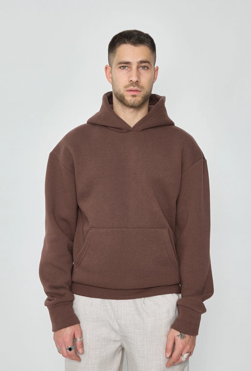 Melyise Boxy Hoodie Chocolade